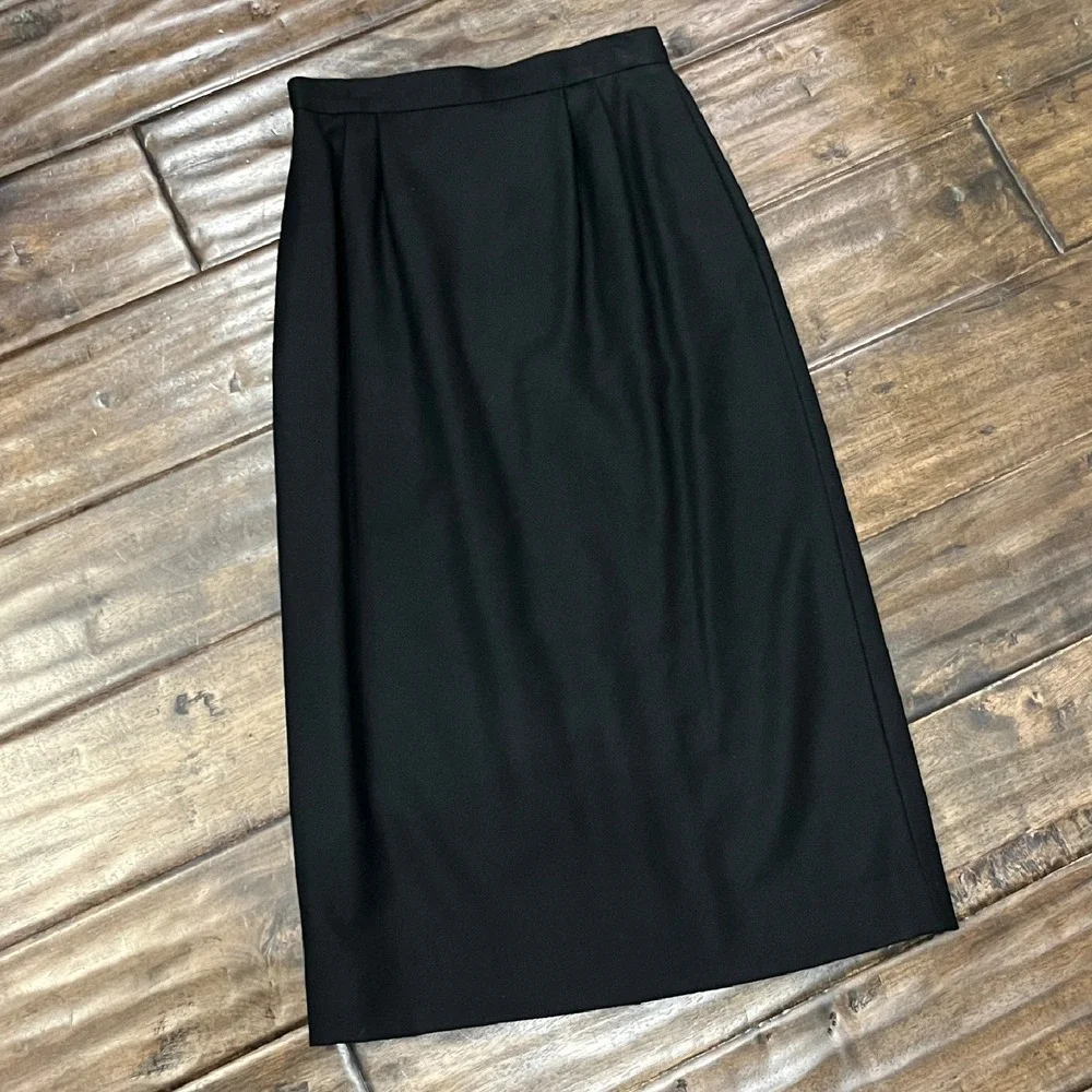 Traders Point Womens VINTAGE Wool Pencil Skirt Suit Set Blazer‎ Korea Black 5/6